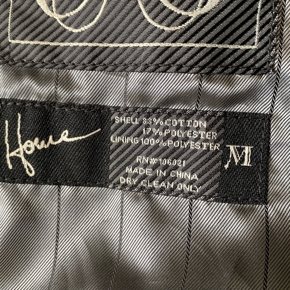 Hause of Howe Mens Black Cotton Blend Military Style Art Blazer Jacket- Sz - M - Picture 13 of 16